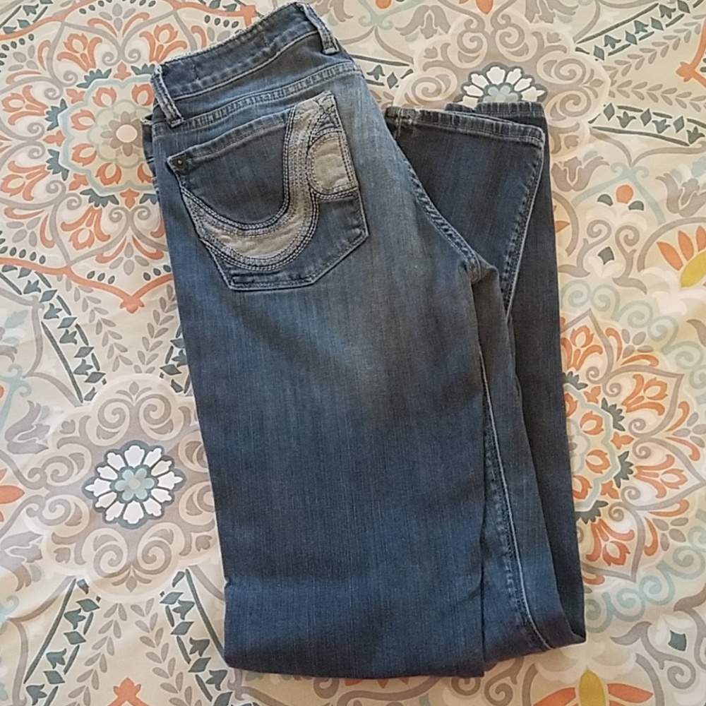 J & Company Size 29 Dark Wash Wave Pocket Jean